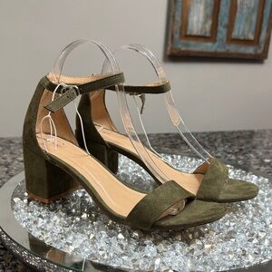 a new day Olive Block Heel Sandals